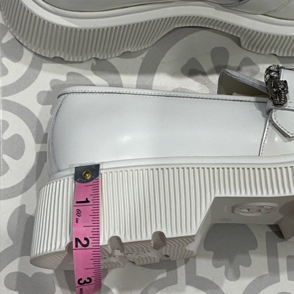 Gucci Loafers Dionysus White Leather Creepers - Picture 11 of 12